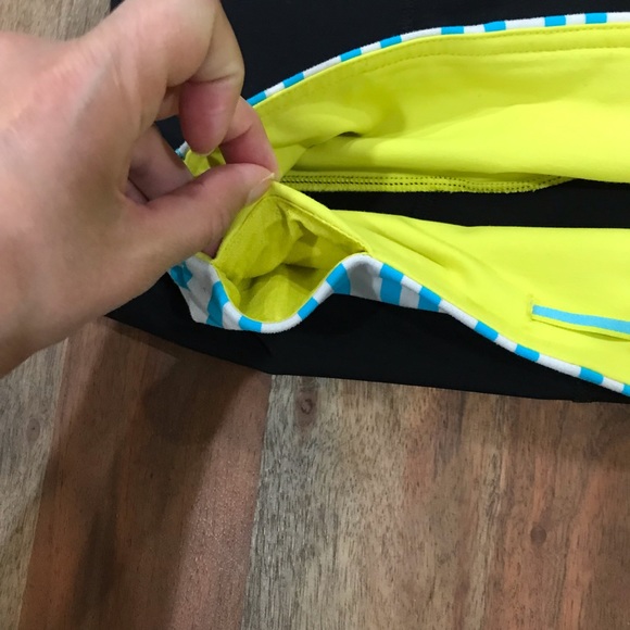 Lululemon Run: Inspire Crop II Legging Black / Twin Stripe Spry Blue / Spry blue - Picture 10 of 15